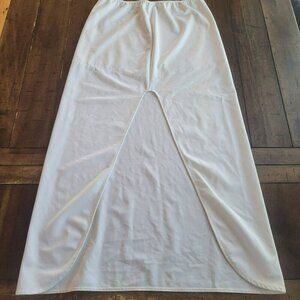 Davids Bridal White Nylon & Lycra Slip Skirt Undergarment For Wedding Dresses Si